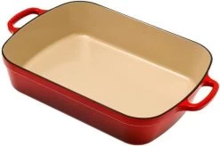 Le Creuset Cast-iron Baking Dish Rectangular, Cherry Red 4.9L, 33 Cm