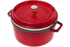 Staub Roasting Pan - Cocotte 26cm, 5,2L, Red With Steam Tray