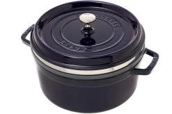 Staub Roasting Pan - Cocotte 26cm, 5,2L, Blue With Steam Tray